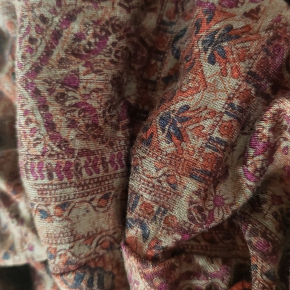 Boho Floral Paisley 3XL Asymmetrical Knit Soft Stretch Tunic Asymmetrical Top - Picture 3 of 10